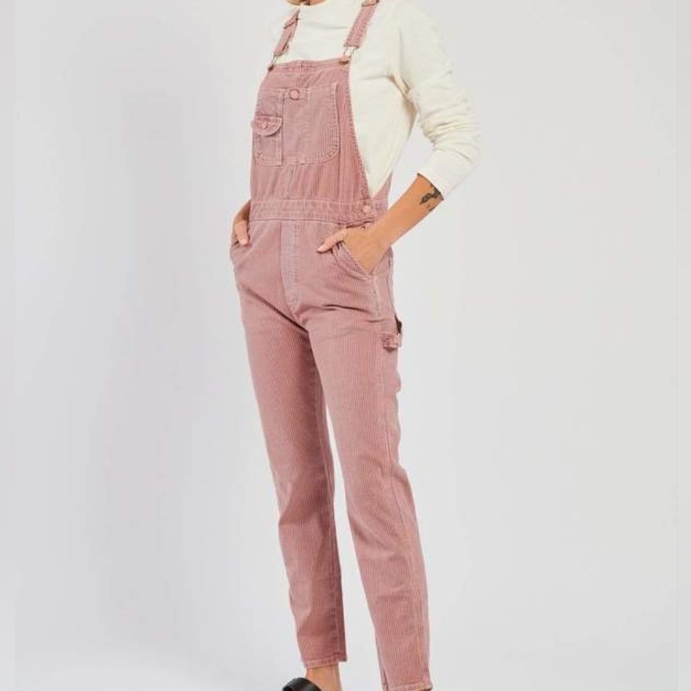 MOTHER Pink Corduroy Women's Jeans Overalls